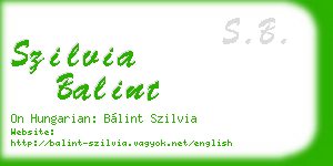 szilvia balint business card