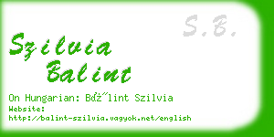 szilvia balint business card